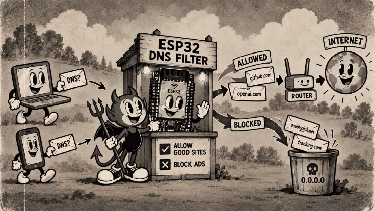 ESP32 DNS filter